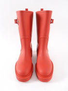 Louis Vuitton Red Rubber Logo Rain Boot - 37 / 6.5