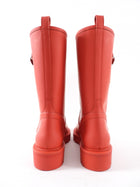 Louis Vuitton Red Rubber Logo Rain Boot - 37 / 6.5