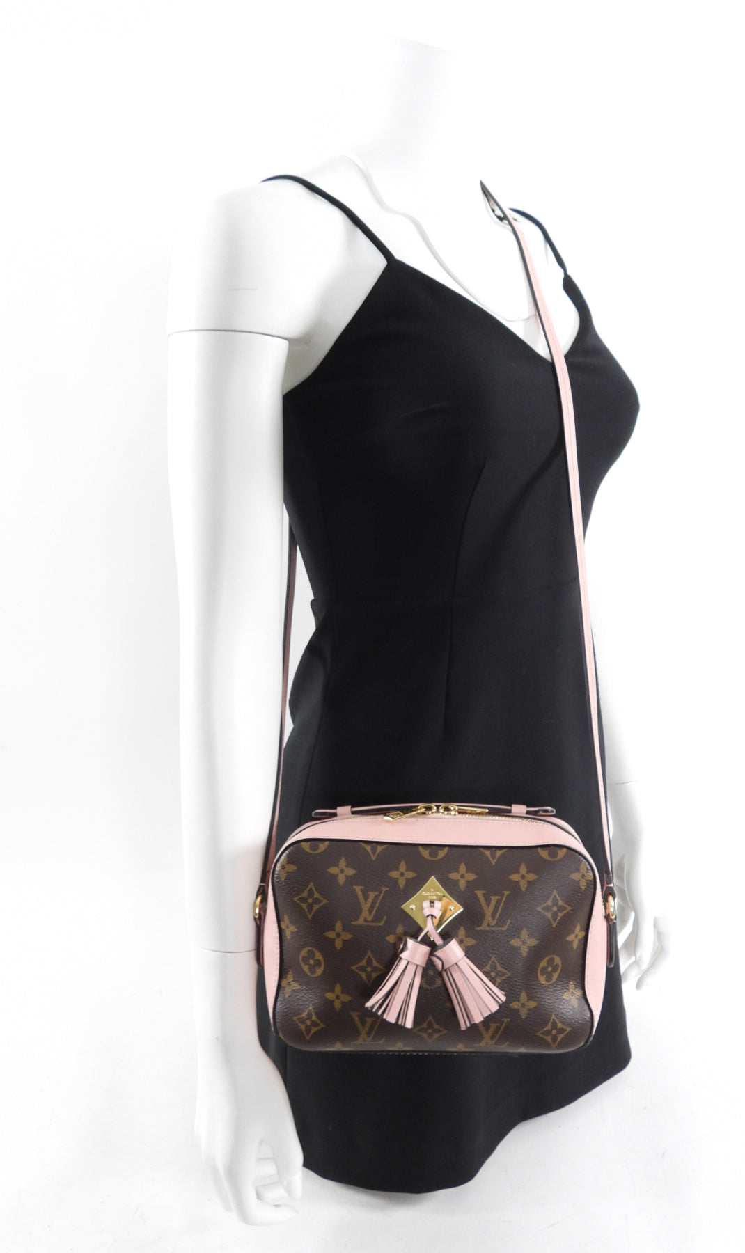 Louis Vuitton Saintonge Monogram Canvas and Pink Leather Crossbody Bag