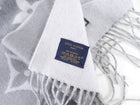 Louis Vuitton Grey Ombre Reykjavik Fringe Logo Scarf