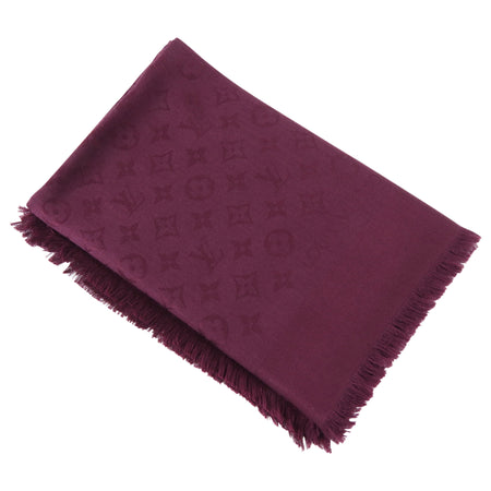 Louis Vuitton Burgundy Bordeaux Monogram Classic Shawl Scarf