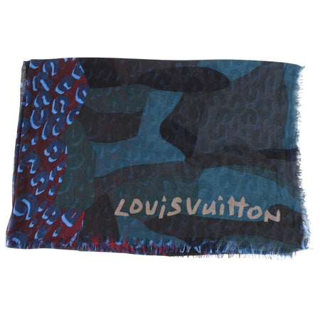 Louis Vuitton x Stephen Sprouse Large Cashmere Silk Shawl Scarf