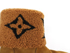 Louis Vuitton Brown Suede and Shearling Monogram Giant Snowdrop Boots - 37