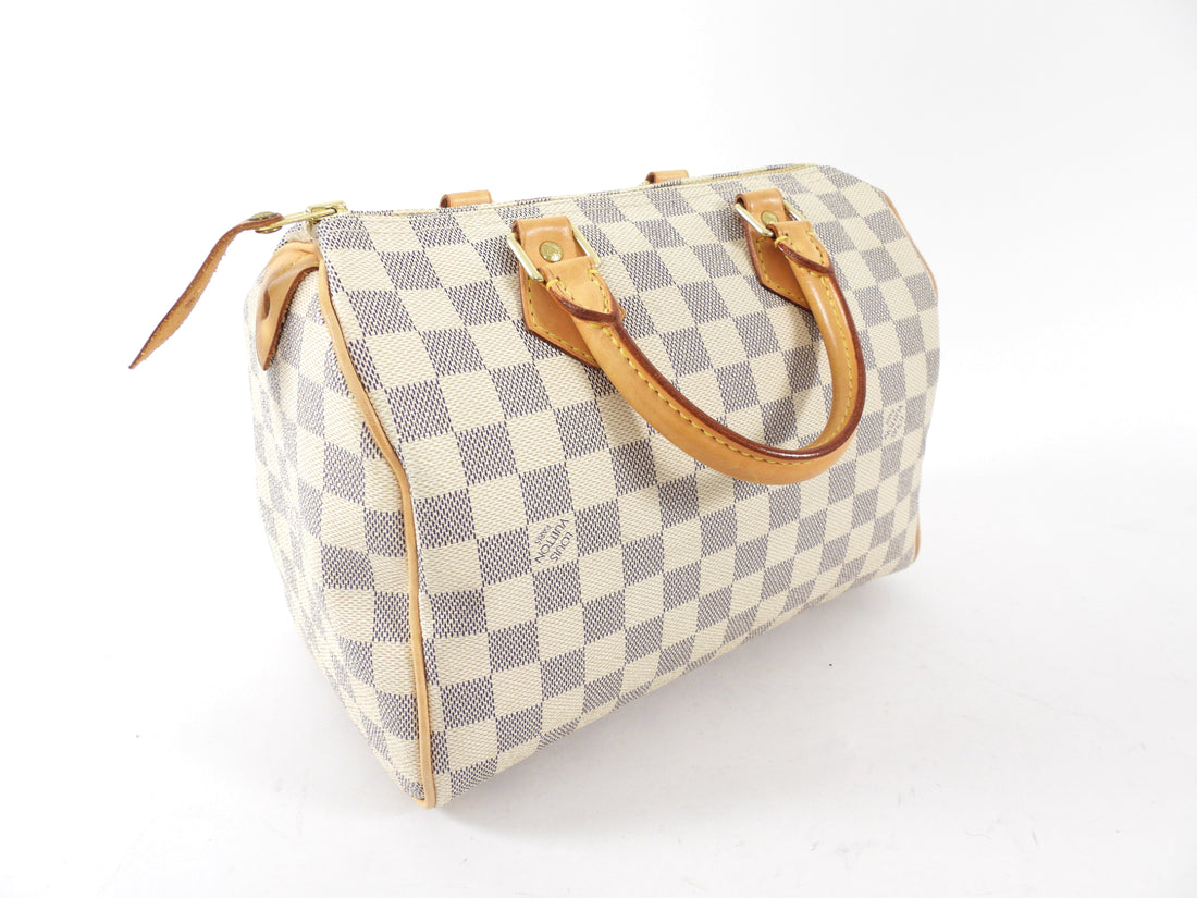 Louis Vuitton Vintage 2007 Speedy 25 Damier Azur Bag