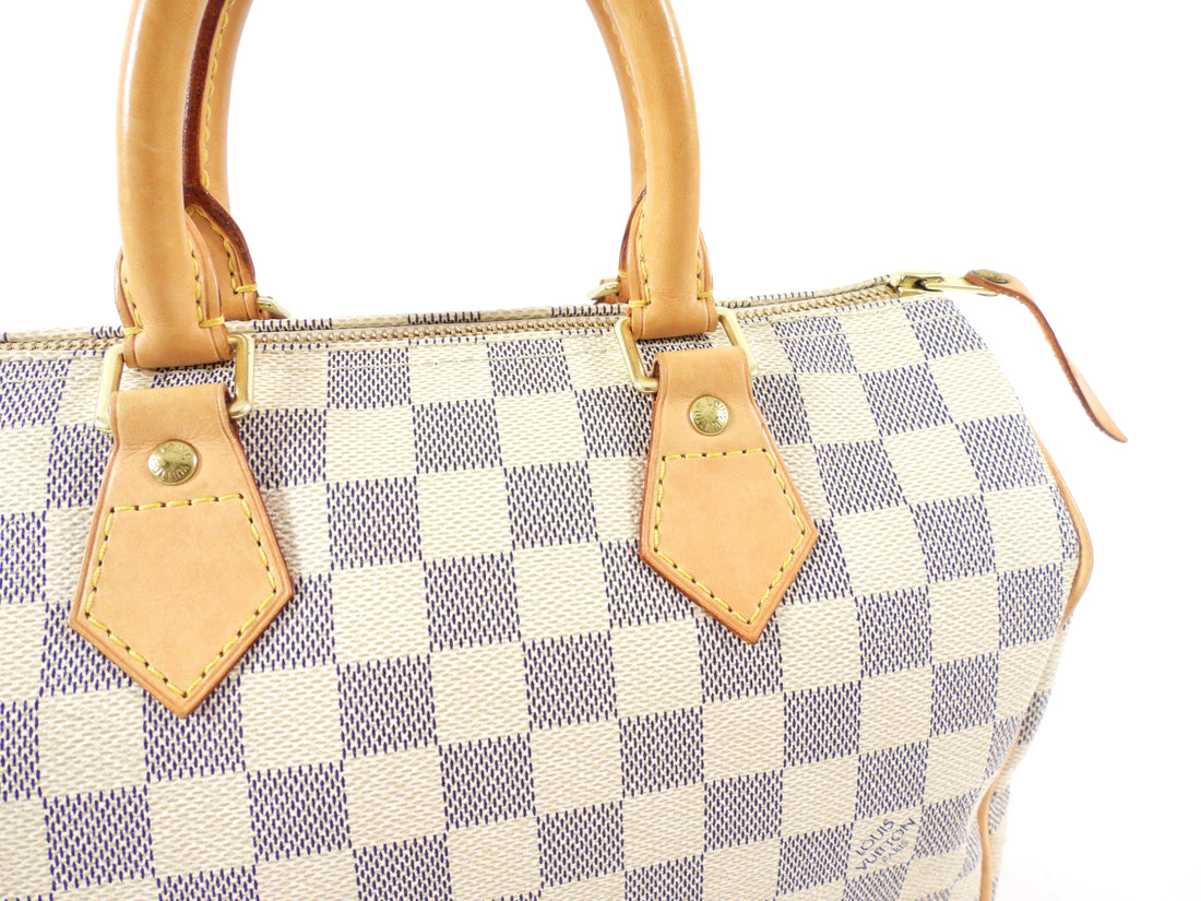 Louis Vuitton Vintage 2007 Speedy 25 Damier Azur Bag