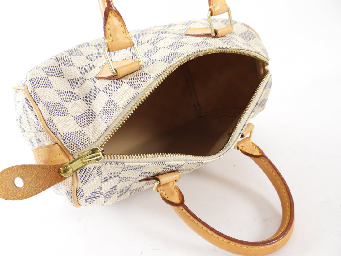 Louis Vuitton Vintage 2007 Speedy 25 Damier Azur Bag