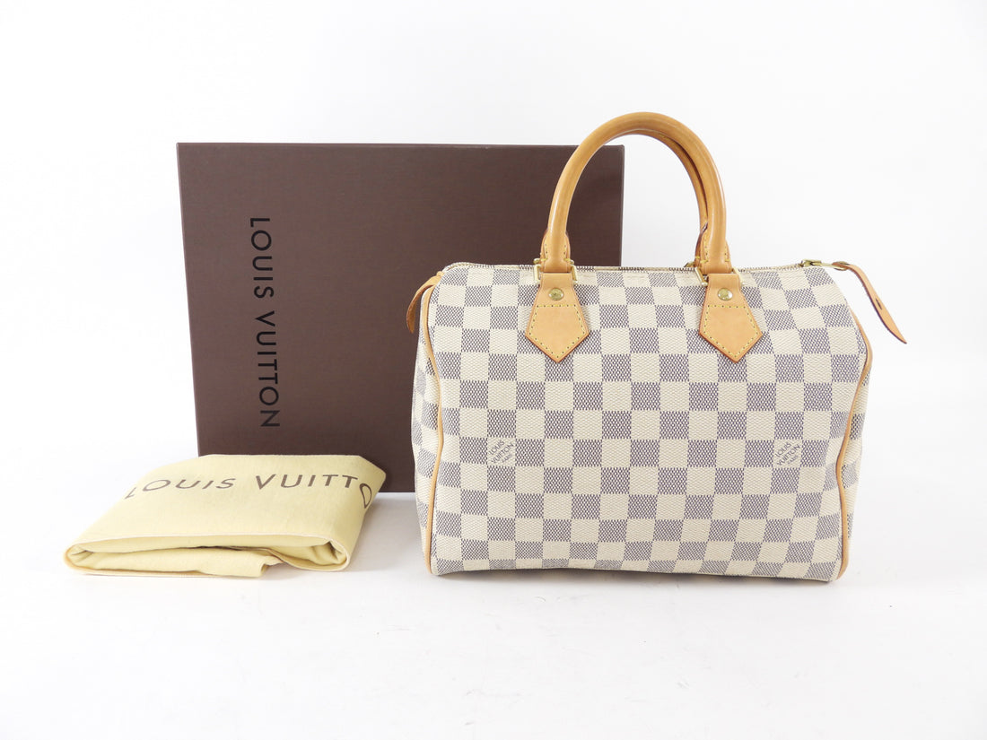 Louis Vuitton Vintage 2007 Speedy 25 Damier Azur Bag