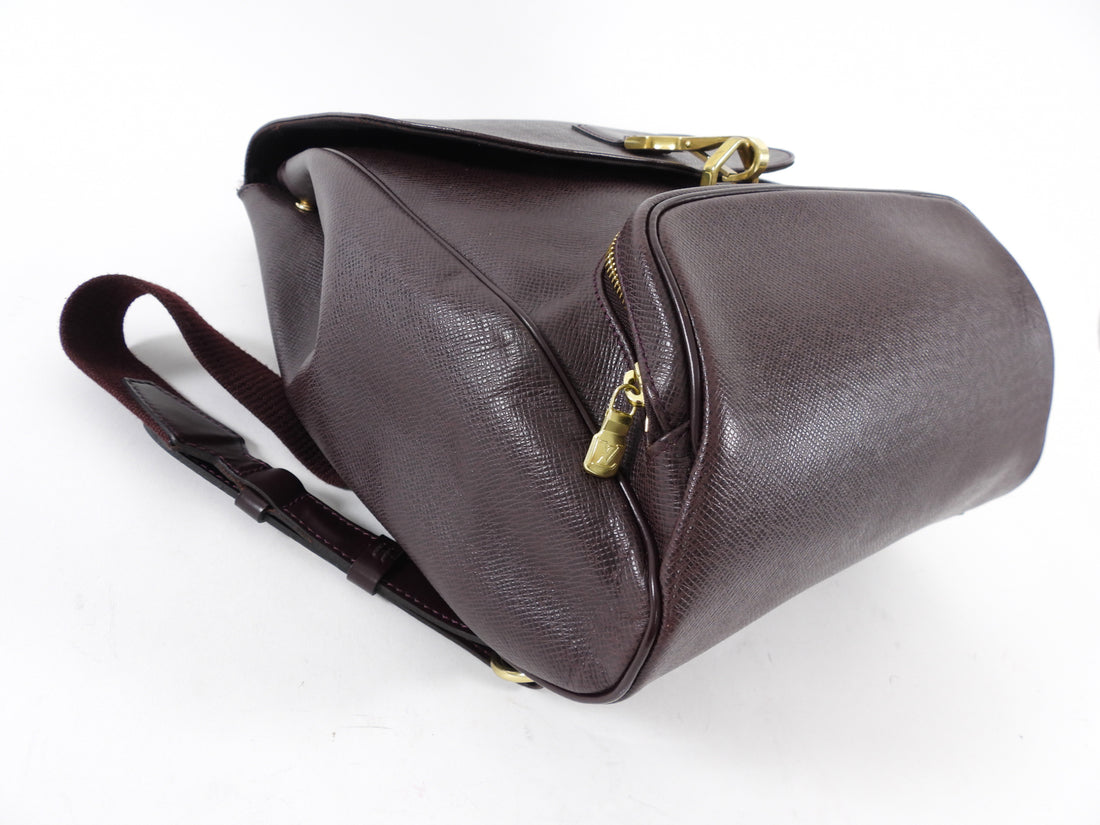 Louis Vuitton Bordeaux Taiga Leather Cassiar Backpack Bag
