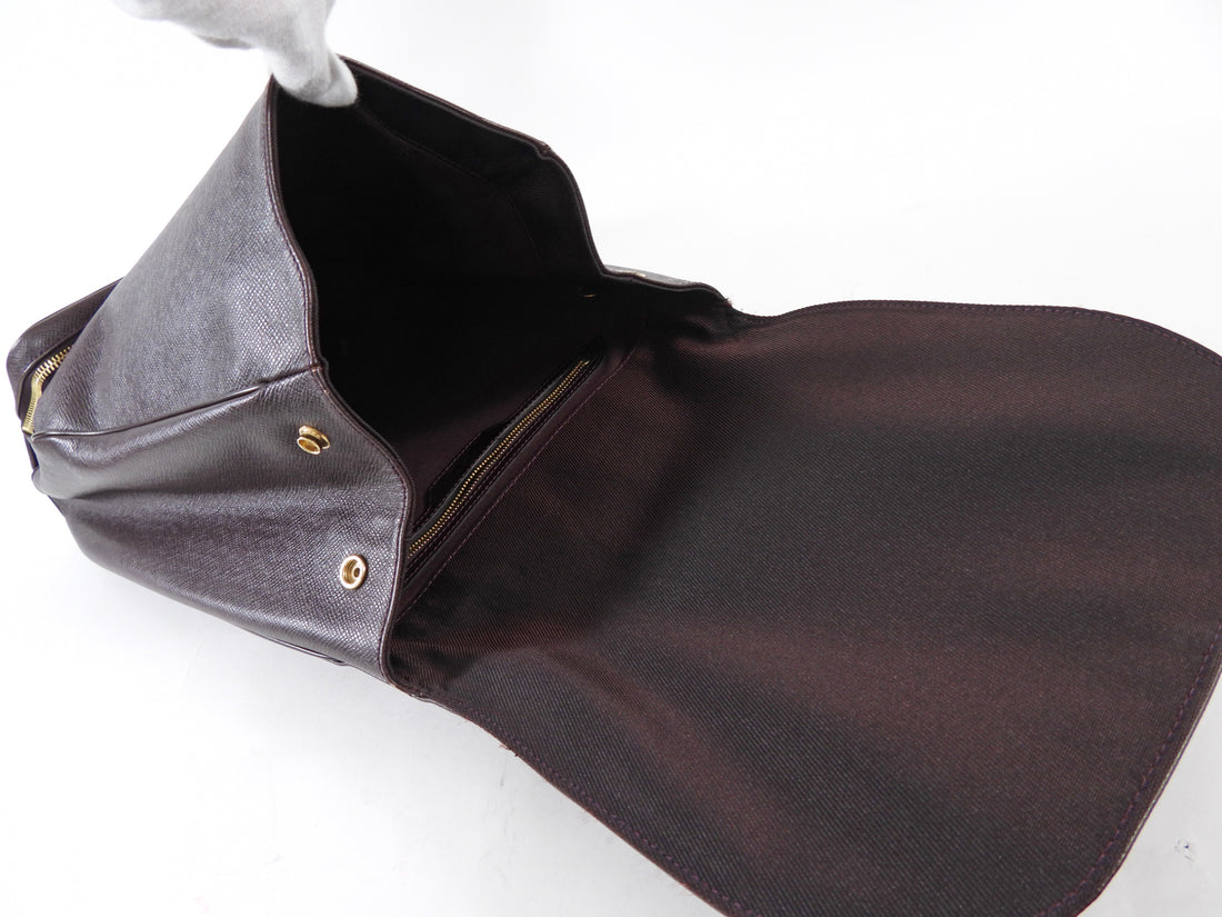 Louis Vuitton Bordeaux Taiga Leather Cassiar Backpack Bag