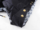 Louis Vuitton Black and White Crop Puffer Zip Hooded Vest - FR36