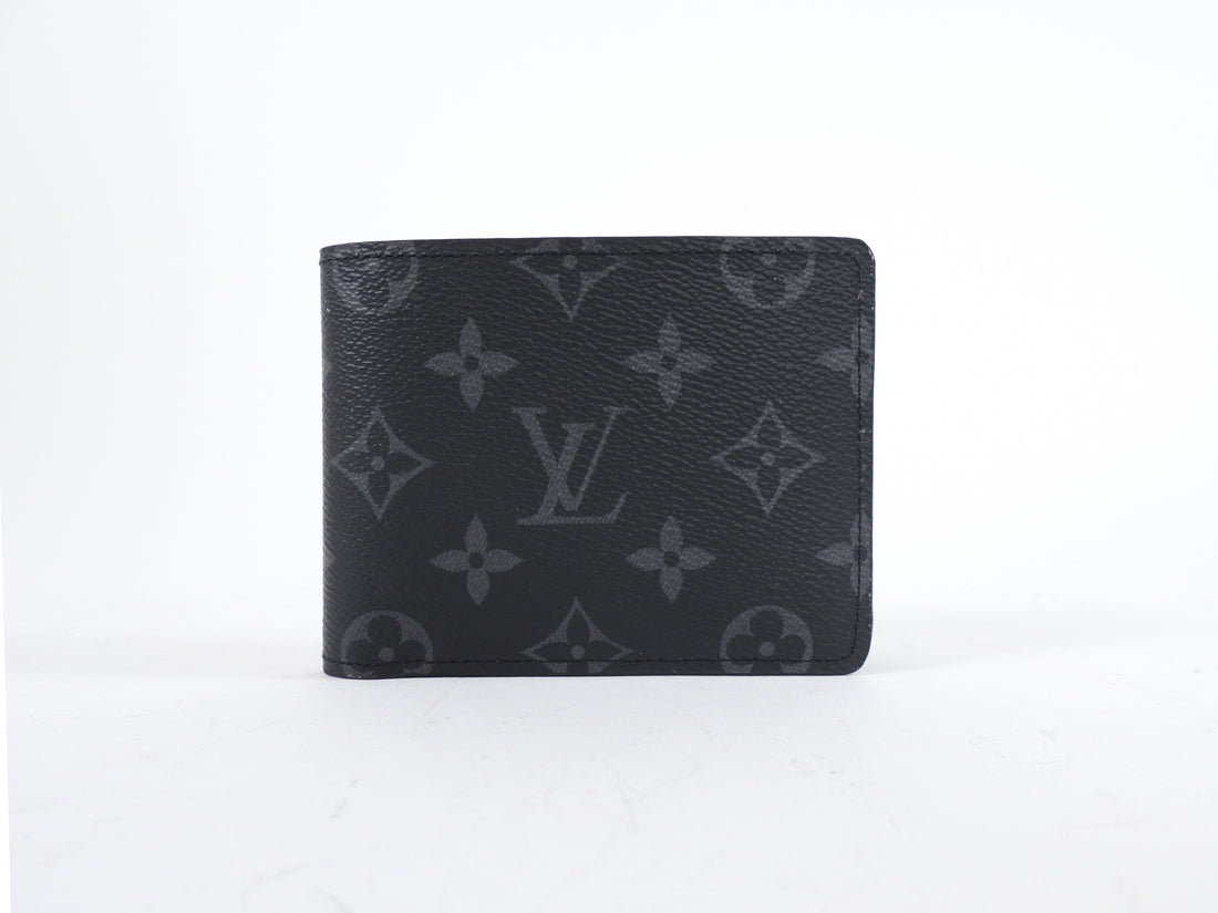 Louis Vuitton Monogram Eclipse Black and grey Multiple Bi-Fold Wallet