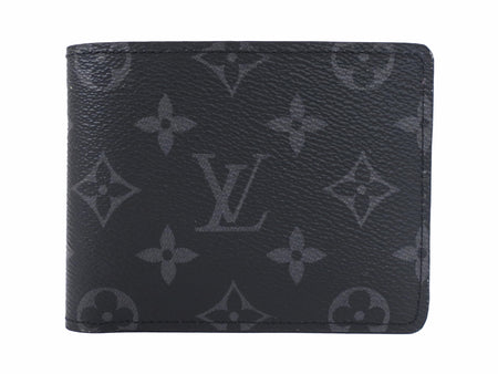 Louis Vuitton Monogram Eclipse Black and grey Multiple Bi-Fold Wallet