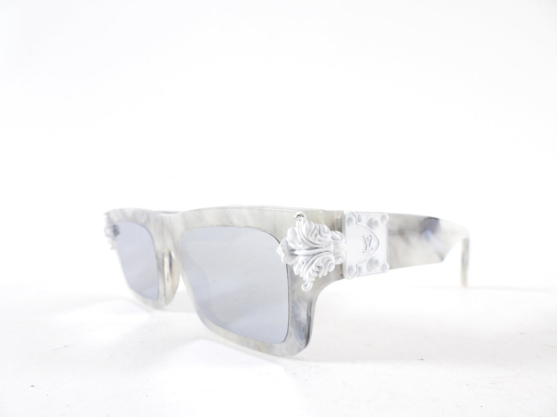 Louis Vuitton Grey Marble Limited Edition Montgomery Sunglasses