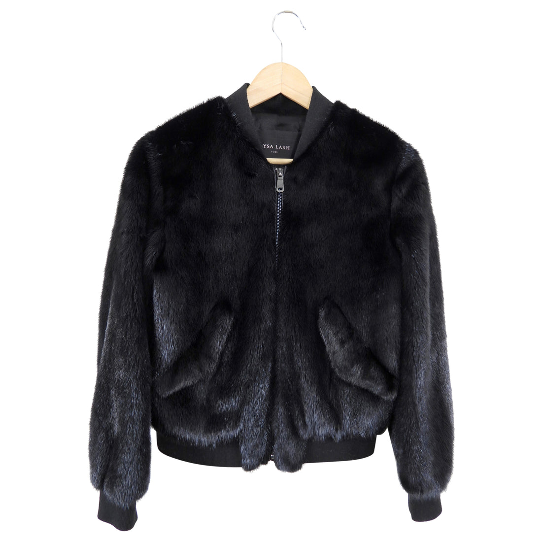 Lysa Lash Dark Espresso Brown Mink Fur Bomber Jacket - 40 / 4