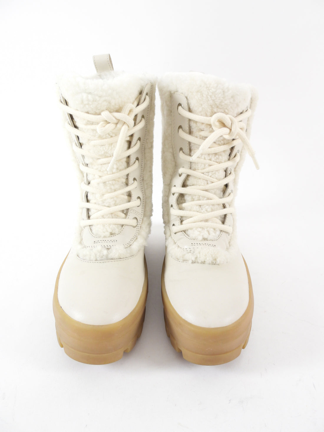 Mackage Hero-WSH Ivory Platform Shearling Snow Boot - 37