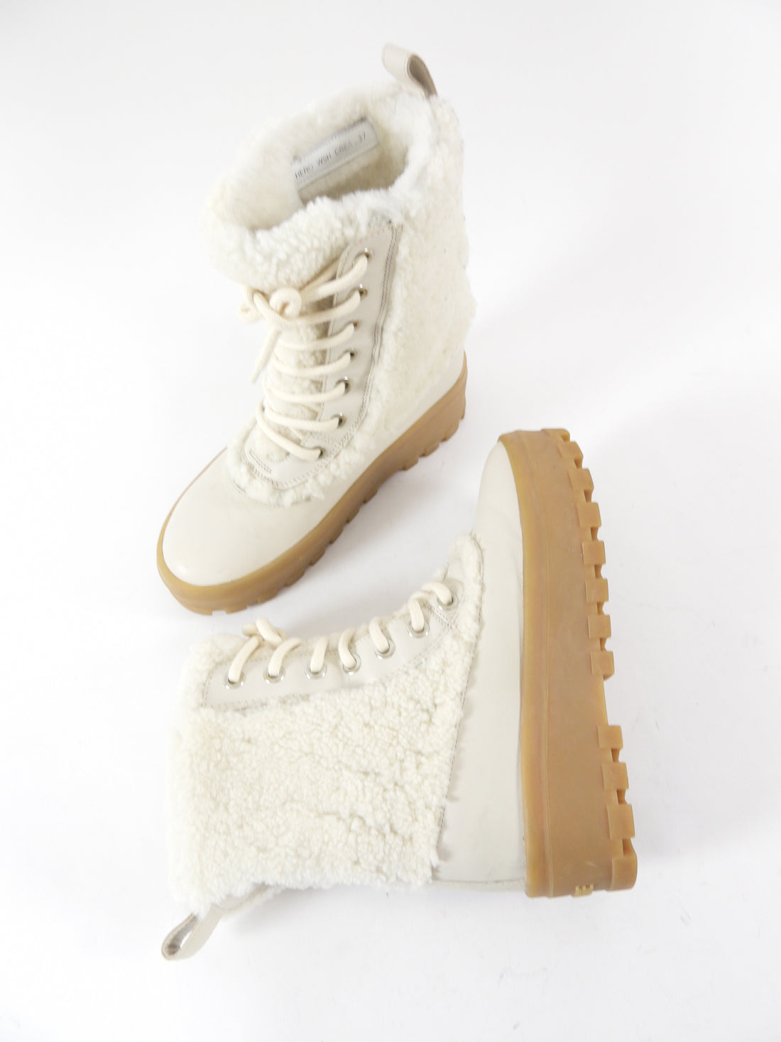 Mackage Hero-WSH Ivory Platform Shearling Snow Boot - 37