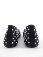 Magda Butrym Black Mesh Crystal Embellished Ballerina Flats - 37