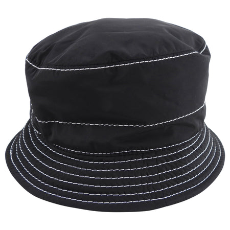 Maison Michel Black Nylon Top Stitch Bucket Hat - XS / S