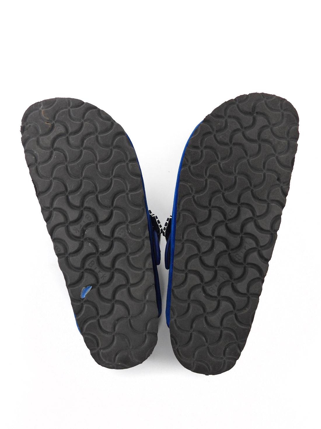 Birkenstock x Manolo Blahnik Blue Velvet Boston Crystal Clogs - 37