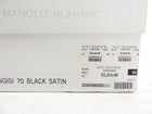 Manolo Blahnik Black Satin Hangisi 70 Crystal High Heels - 40