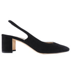 Manolo Blahnik Black Suede Block Heel Slingback Pumps - 40
