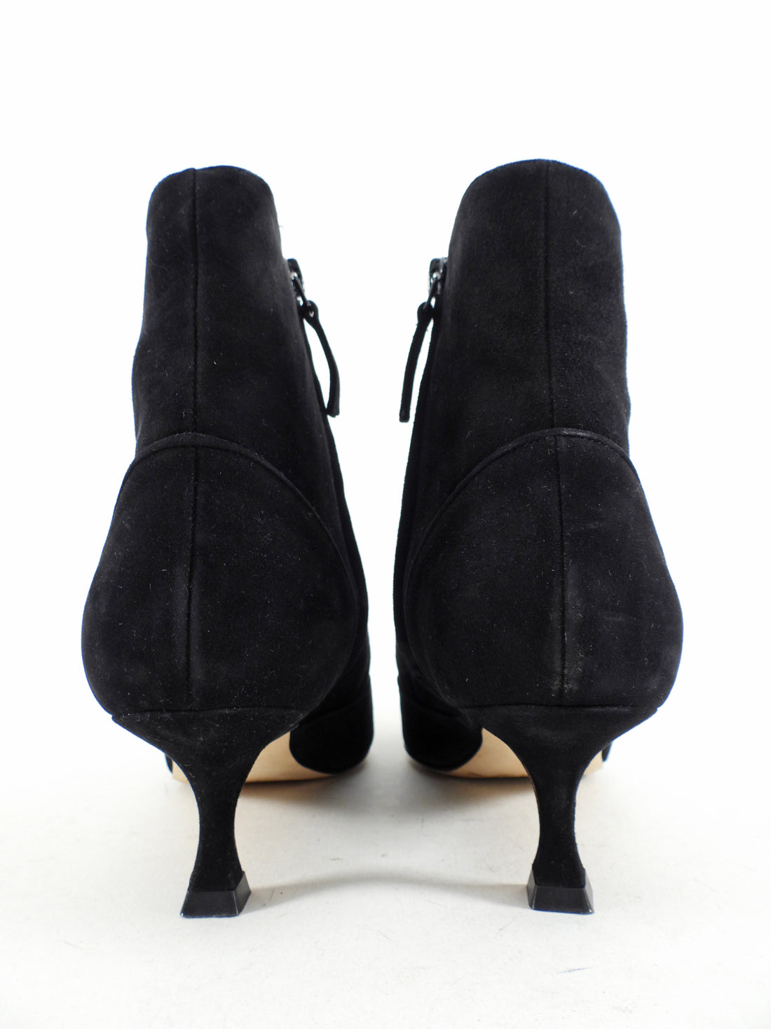 Manolo Blahnik Black Suede Buckle Ankle Boots - 37