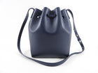 Mansur Gavriel Mini Navy Drawstring Bucket Bag