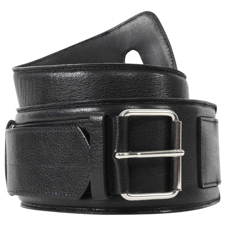 Maison Martin Margiela Black Leather Asymmetrical Waist Belt - 75