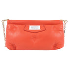 Maison Martin Margiela Glam Slam Red Quilted Lambskin Clutch with Chain Strap