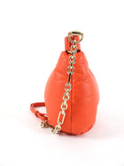 Maison Martin Margiela Glam Slam Red Quilted Lambskin Clutch with Chain Strap