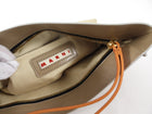 Marni Two Tone Beige Leather Off Museo Clutch Wristlet Bag