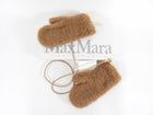 Max Mara Camel Teddy Fabric Mittens - SM