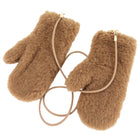 Max Mara Camel Teddy Fabric Mittens - SM