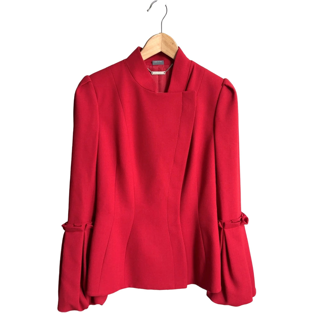 Alexander McQueen Red Wool Bell Sleeve Jacket - IT44 / 8