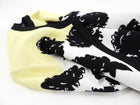 Alexander McQueen Yellow Black White Floral Knit Cardigan - M