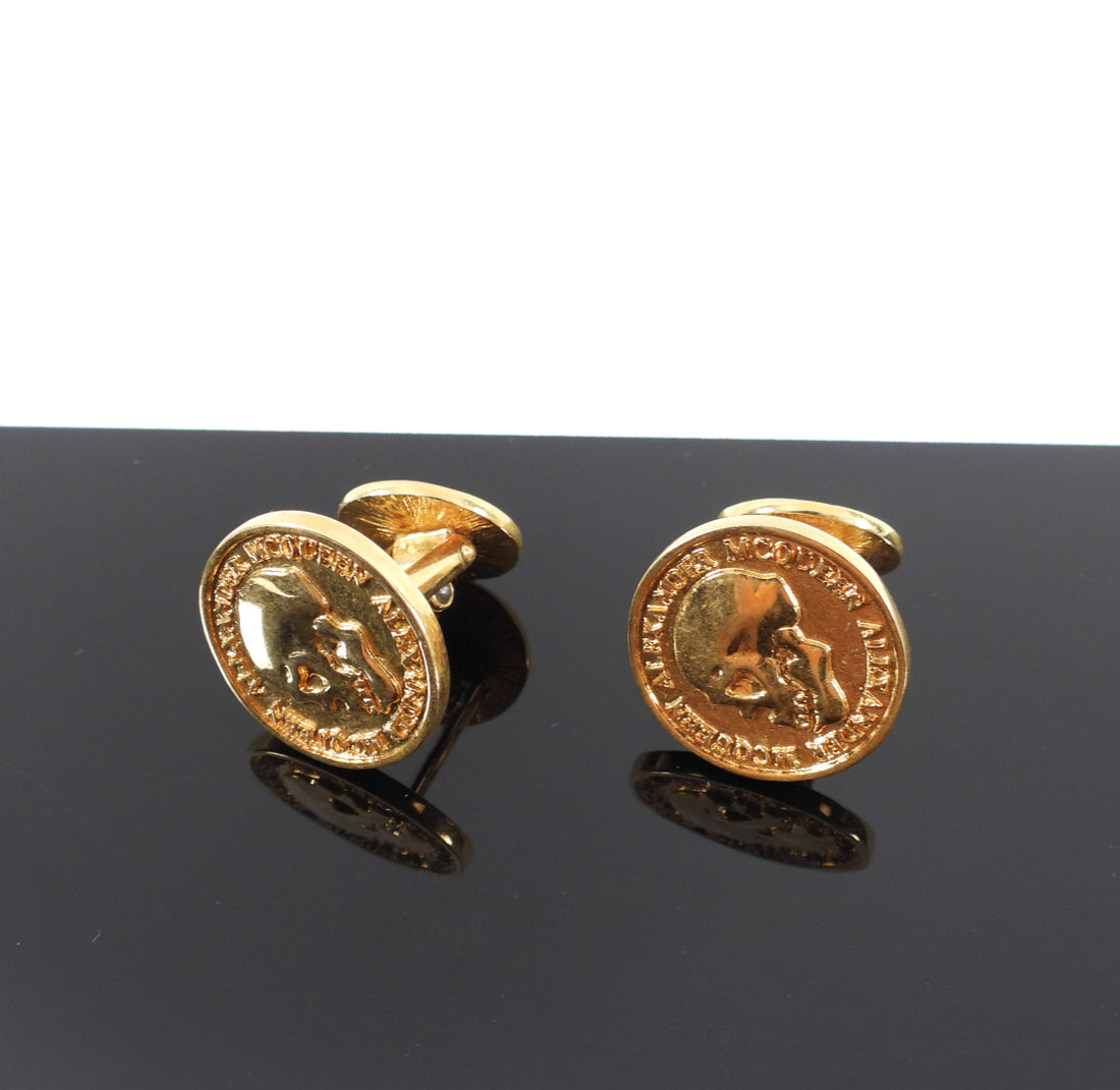 Alexander McQueen Gold Coin Cufflinks