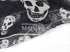 Alexander McQueen Black and White Sheer Silk Skull Shawl Scarf