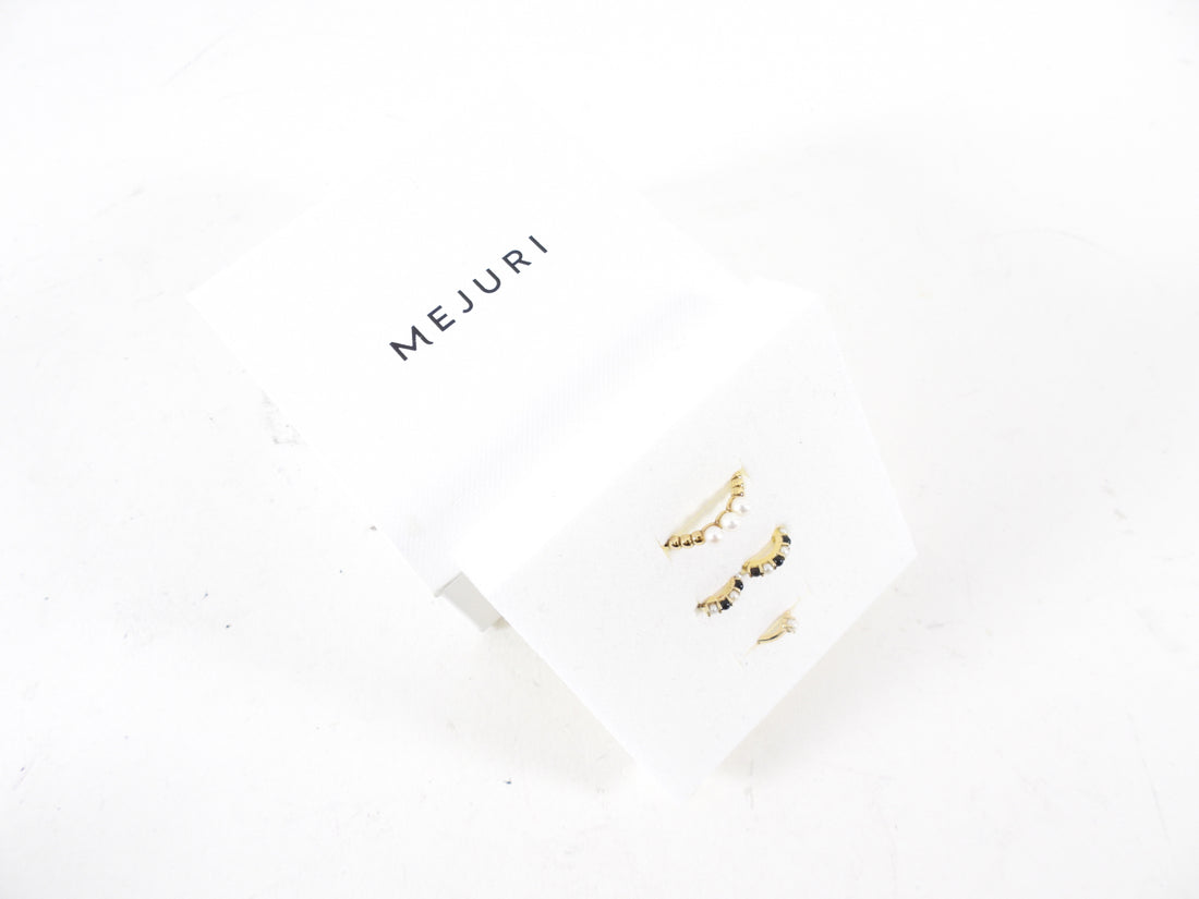 Mejuri Sterling Gold Vermeil 4pc Ring / Earrings Set