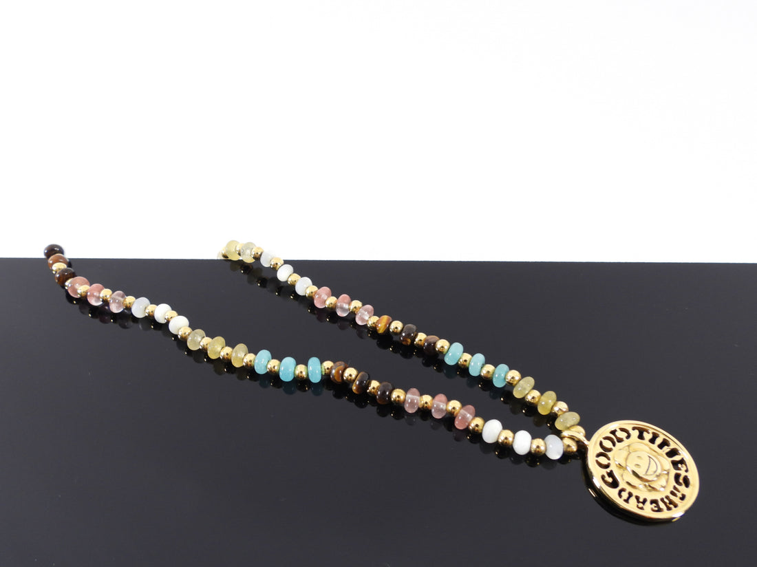 Missoma Sunshine Medallion Beaded Necklace