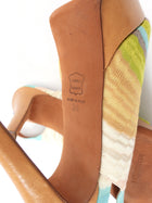 Missoni Multicolor Zig Zag Peep Toe Slingback Platform Pumps - 38