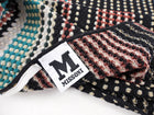 M Missoni Green and Black Knit Scarf