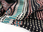 M Missoni Green and Black Knit Scarf