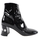 Miu Miu Black Patent Jewel Heel Ankle Boot - 38 / 7.5