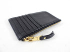 Miu Miu Black Leather Cat Patch Card Holder