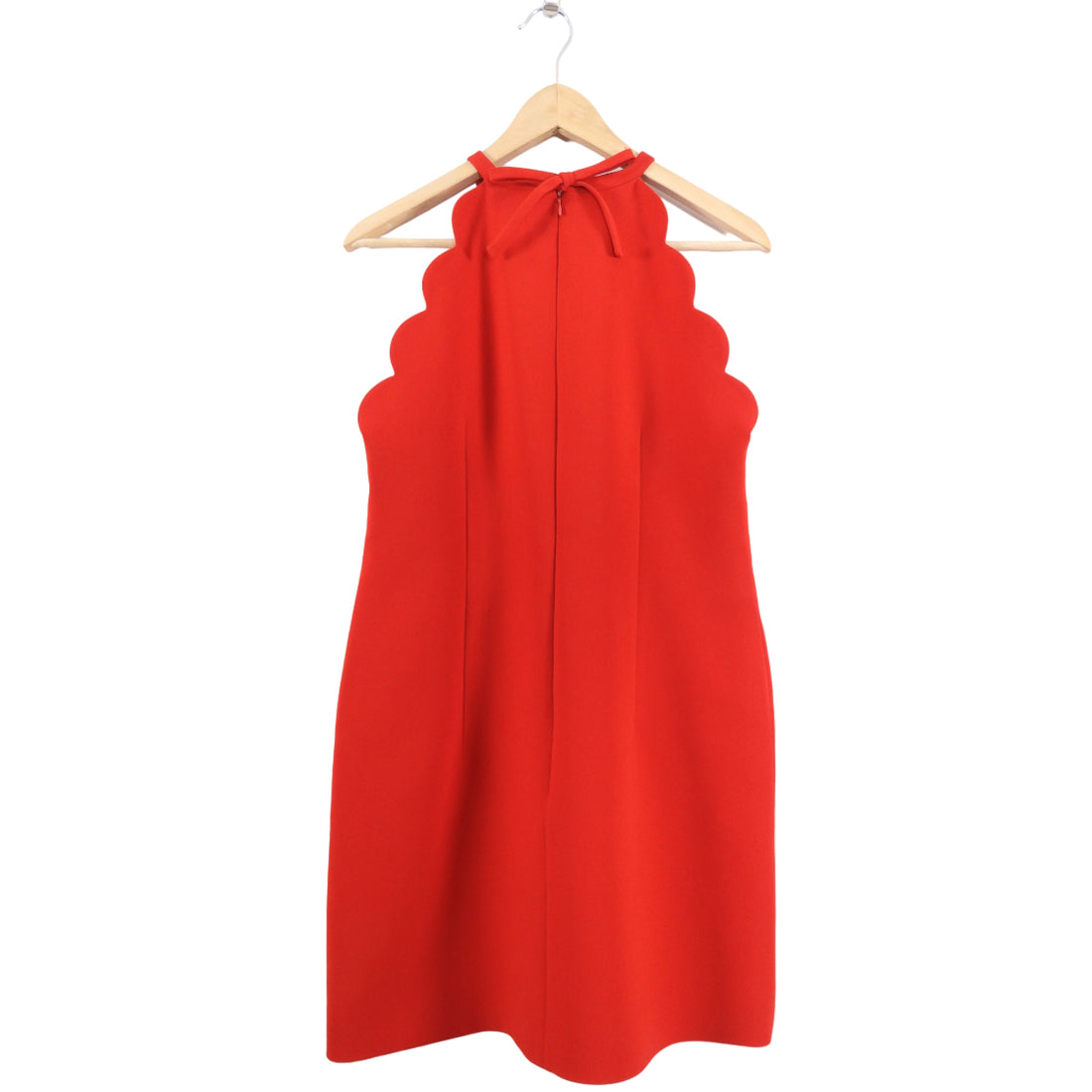 Miu Miu Red Scallop Dress with Bow Detail - IT46 / L