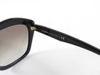 Miu Miu Black Cat Eye Acetate Sunglasses with White Logo