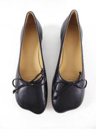 Maison Margiela MM6 Black Leather Tabi Ballerina Flats - 39.5