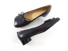 Maison Margiela MM6 Black Leather Tabi Ballerina Flats - 39.5