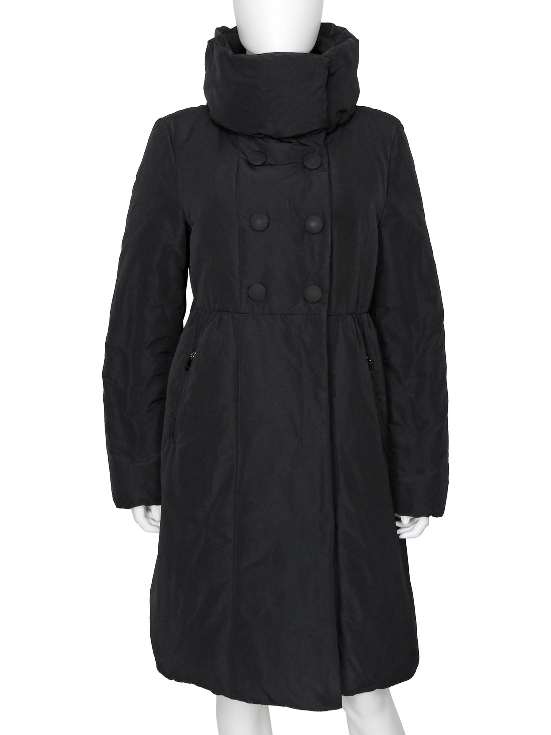Moncler Black Nylon Sables Puffer Coat - 4