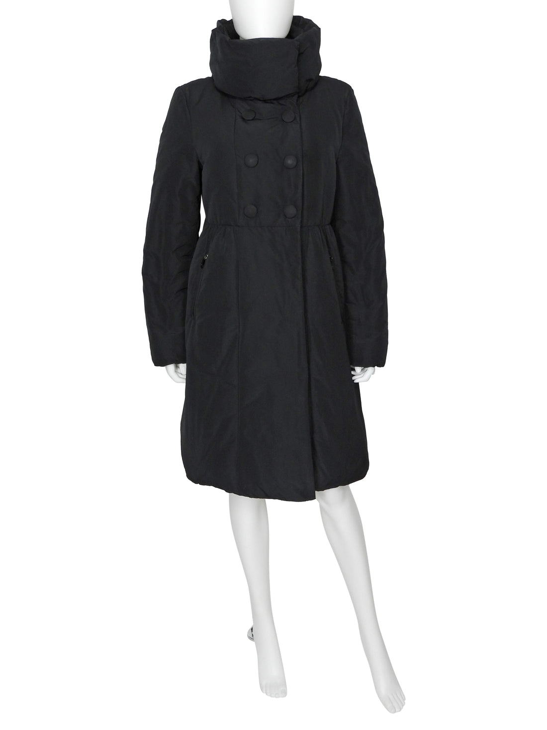 Moncler Black Nylon Sables Puffer Coat - 4